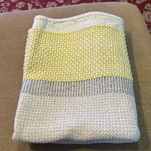 MAX STUDIO HOME Cable Knit Decorative Throw Blanket Cotton (TD)